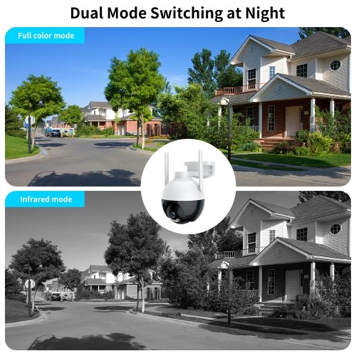 Outdoor 4MP WiFi PTZ Camera Home Security System 