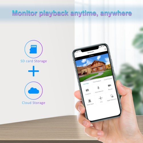 Outdoor 4MP WiFi PTZ Camera Home Security System 