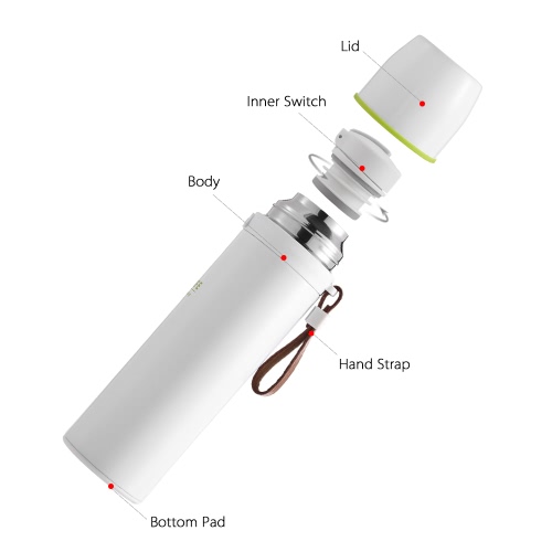 

450ml Sports Stainless Steel Vacuum Insulated Cup Mug Water Coffee Tea Thermal Thermos Bottle with Hand Strap