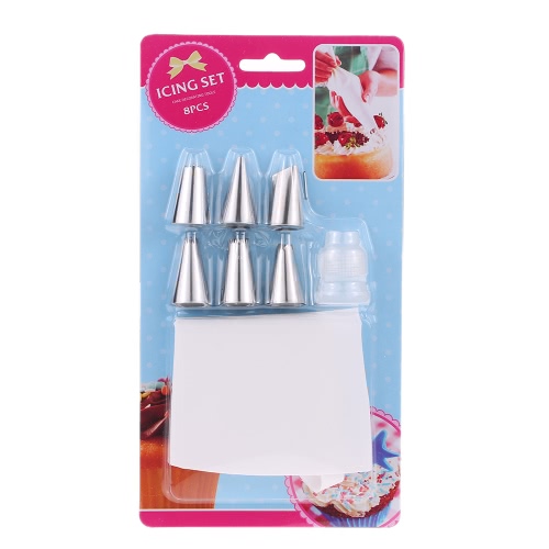 

6Pcs Кондитерские изделия из нержавеющей стали Советы для набора на день рождения Свадебные торты Инструменты для украшения Sugarc