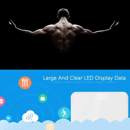 

TSEC Body Scale with Large LED Display Electronic Scale Body Weight Scales