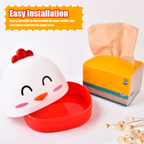 

Creative Tissue Box RB294 Cute Cartoon Animal Chicken-shaped Living Room Bedroom Napkin Paper Towel Cover Holder