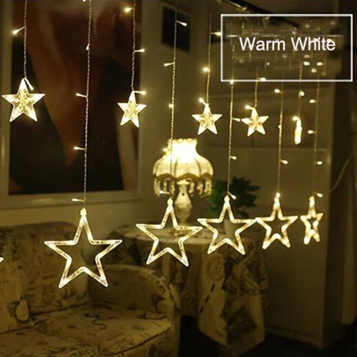 

Fancy Star Curtain LED Light Romantic Fairy String Light for Bedroom Wedding Party Holiday Christmas Festival Twinkle Decoration L