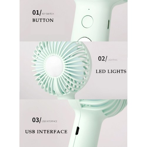 

USB Portable Rechargeable LED Cooler Charging Mini Fan Cooling