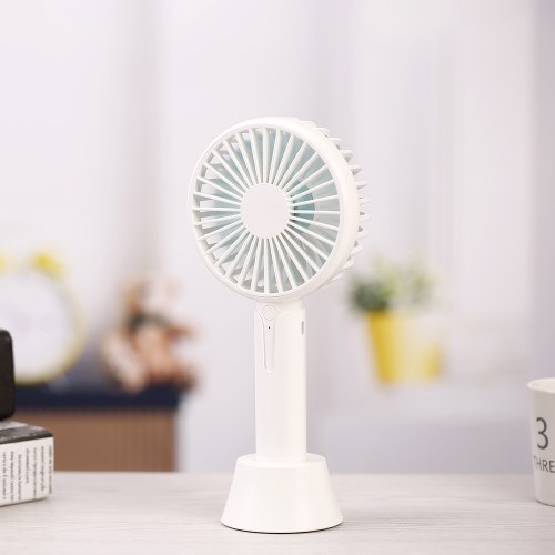

Portable Mini Fans USB Rechargeable Handheld Desktop Fan 3 Speed Controlling Cooling Fan with Base for Office Home Travel Use