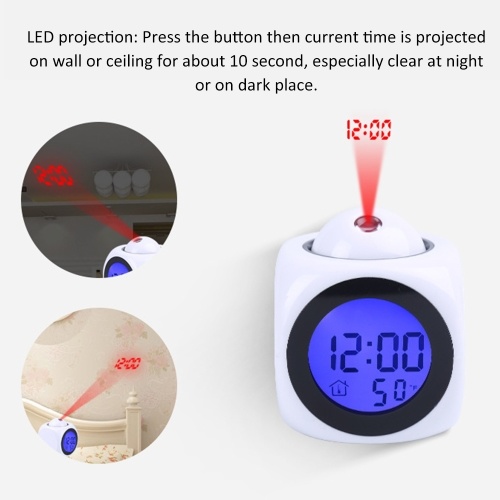 

Multifunctional Alarm Clock Voice with Digital LCD Screen