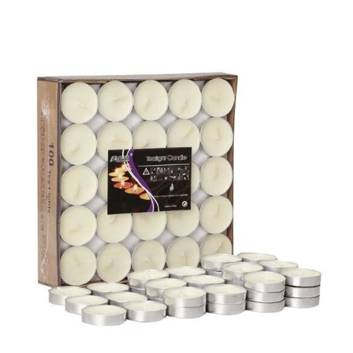 Candele di luce di tè Confezione da 50 candele di Tealight inodore Candele di amore romantico Bulk per la decorazione domestica Compleanno di matrimonio