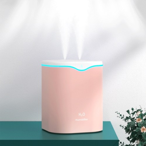 Umidificadores de dupla pulverização 2L com luz LED Umidificador de desligamento automático Cool Mist