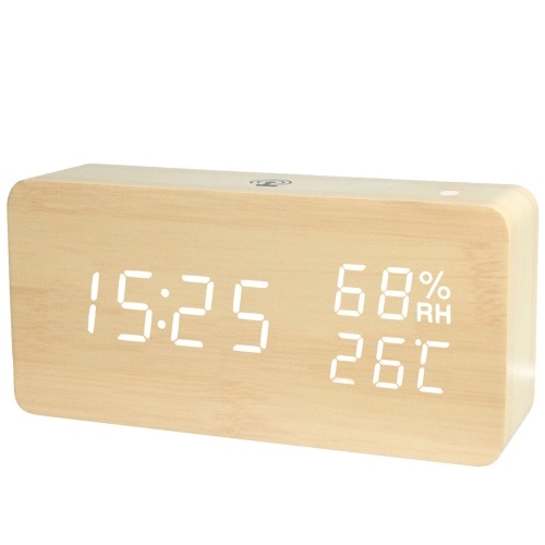 

LED Digital Wooden Alarm Clock