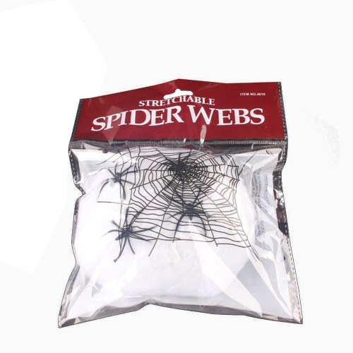 

Stretchable Spider Web Stretchy Cobweb Decoration Spooky Fake-Spiders Decoration Vivid Decor Supplies Party Props Indoor Outdoor Home Decor for Festival Party Haunted House Bar Friend Trick