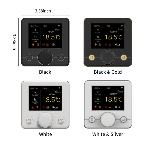 

3A Smart Wifi/485 Modbus Термостат с цветным ЖК-дисплеем RGB Интеллектуальный подогрев пола и фанкойл Термостат Внутренний контроллер постоянной температуры Цифровой программируемый термостат