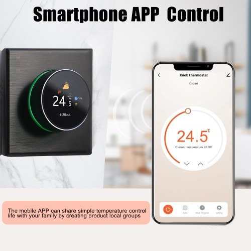 WiFi Smart Thermostat Temperature Controller Weekly Programmable Button Control/ Mobile APP/ Voice Control Compatible with Alexa/Google Home, for Water/Gas Boiler 5A