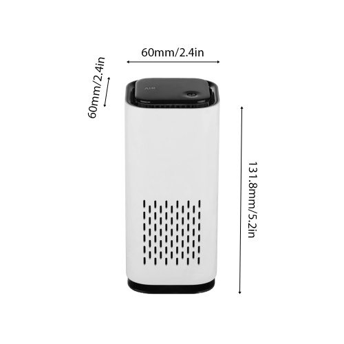 Air Purifier for Home Bedroom Portable Car Negative Ion Air Cleaner with Atmosphere Light Touch Control Type-C Power Supply Small Travel Air Purifier for Office Living Room 