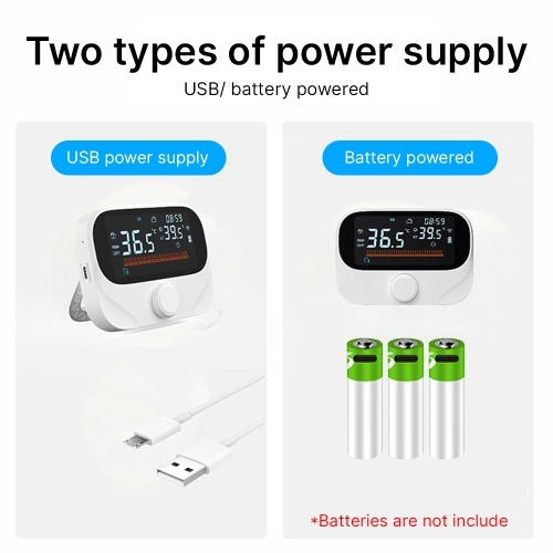 Smart Thermostat for House Boiler Heating RF433 WiFi AC Thermostat 980ft Wireless Distance APP and Voice Control LED Digital Touch Screen Programmable Thermostat with Weather Report Adjustable Knob