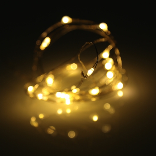 Lixada 2m 20 LEDs pilhas String cobre da luz da lâmpada para festa casamento Home Decor de Natal