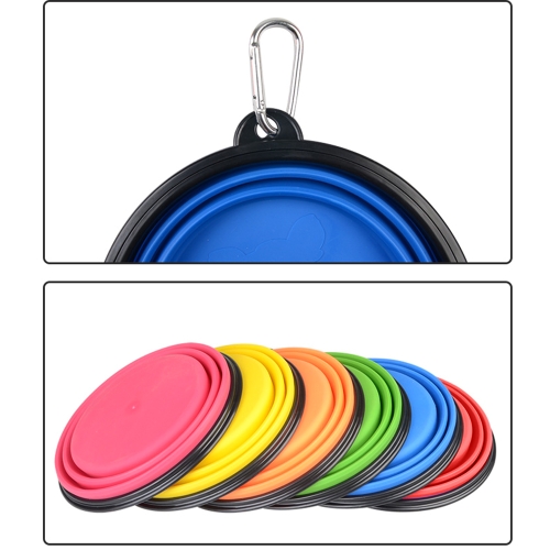 

Foldable Silicone Pet Dog Bowl Portable Silicone Pet Bowl Collapsible Dog Food & Water Tool Expandable Cup Dish Plate for Cat Feeding Travel Bowls Red