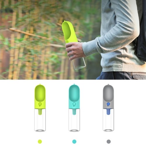

400ML Food Grade Plastic Dog Bottle Outdoor Portable Feeder Cup Antibacterial Leakproof Travel Drinking Water Bottle for Pet