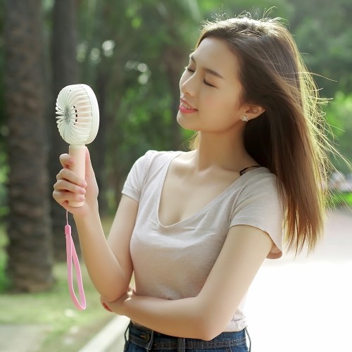 

Portable Mini Fans USB Rechargeable Handheld Desktop Fan 3 Speed Controlling Cooling Fan with Base for Office Home Travel Use