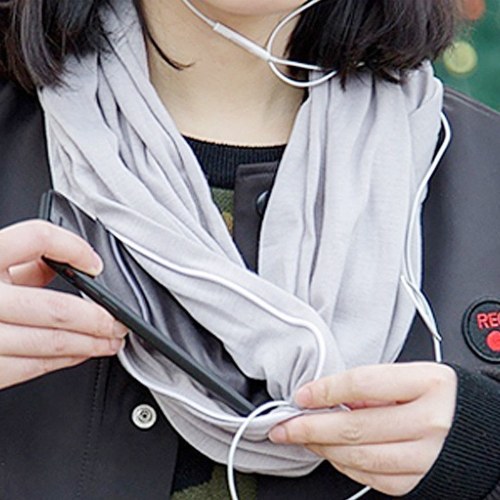 

Soft Zipper Pocket Loop Scarf