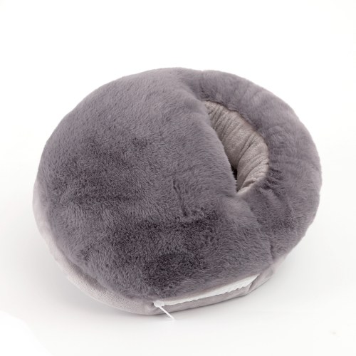 Detachable Washable USB Ports Imitation Rabbit Hair Heated Slippers Foot-warmers