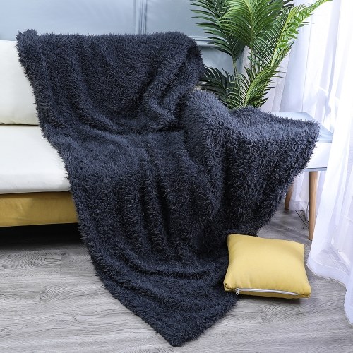 

Long Fur Throw Blanket Faux Fluffy Blanket(63 inch * 79 inch)