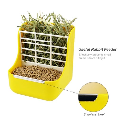 

Rabbit Feeder Hay Feeder Pets Cage Fixed Food Bowl for Guinea Pig Chinchillas Other Small Animals
