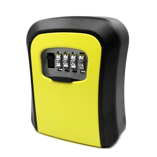 

Key Lock Box Wall Mount Aluminum Alloy 4-Digit Combination Waterproof Lockbox Key Safe Box Portable Storage for House Key ID Card U Disk