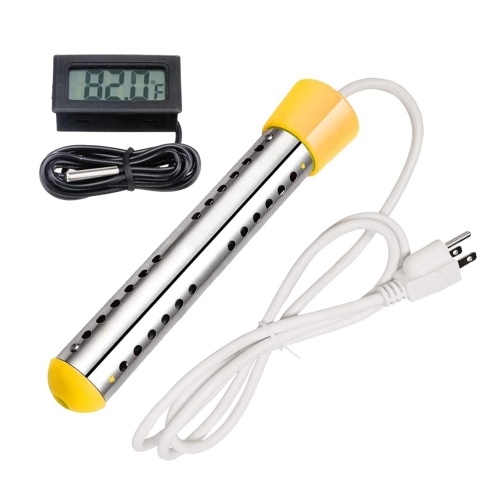 

Portable 1500W Electric Immersion Water Heater with Stainless Steel Guard Submersible Water Heater