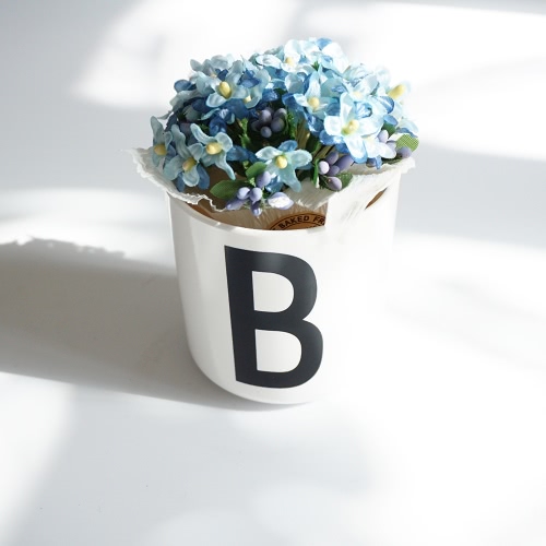 

Melamine Unbreakable Coffee Tea Drinking Cup Drinkware Kids Alphabet Mug Milk Juice Teacup Letter Mark Cup Gift Bonsai Pot