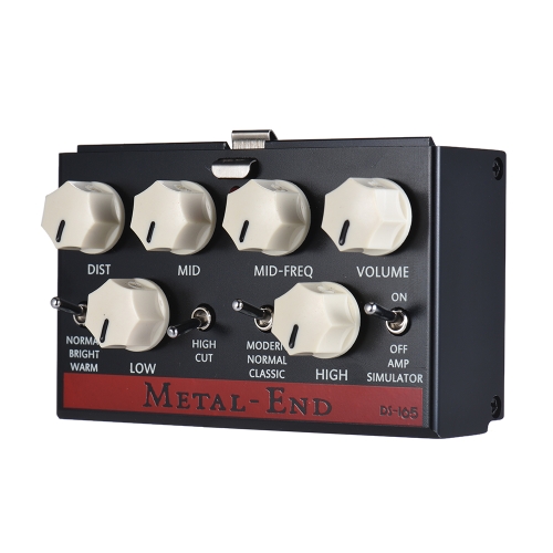 BIYANG LiveMaster Series DS-165 METAL-END Pedal de efectos de distorsión Emplificador de amplificador incorporado EQ True Bypass