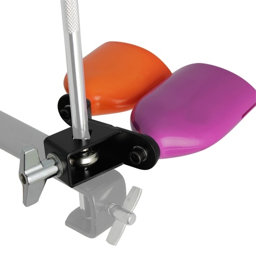 Bicolor Cowbell for Drum Set High and Low Tones Midium Size Double Mounted Bell Kit   Percussion Instruments 