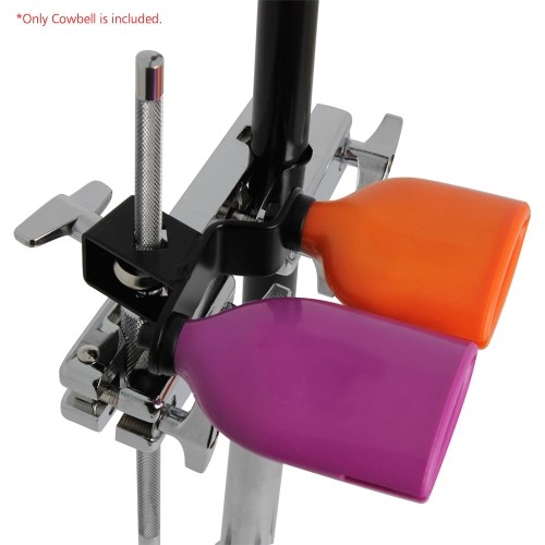 Bicolor Cowbell for Drum Set High and Low Tones Midium Size Double Mounted Bell Kit   Percussion Instruments 