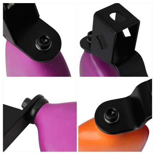 Bicolor Cowbell for Drum Set High and Low Tones Midium Size Double Mounted Bell Kit   Percussion Instruments 