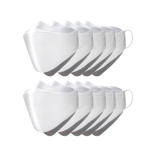 

KF94 Face Mask Triple Filter Mask 94% Filtration Adaptable Nose Bar 3-Layer Protective Face Mask Soft & Breathable Non-woven Fabric Earloop Mouth Face Mask Protection against Droplet Dust Particles Pollution(10pcs/Pack)