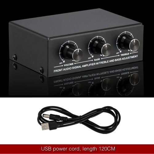 

Pre-stereo Amplifier Preamplifier Head Amplifier Pre-stereo Signal Amplifier Headphone Speaker Amplifier Booster Enhancer with High Bass Adjustment USB 5V Power Supply