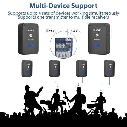 M-VAVE WP-9 Wireless Earphone Monitor Transmission System: High-Quality Sound with Low Latency 