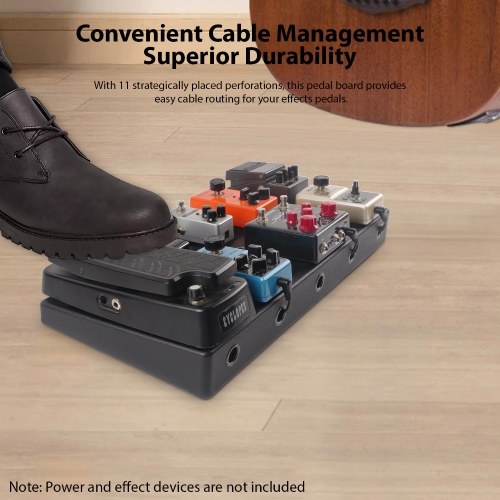 Rockhouse RPB-2BK Guitar Pedal Board - Durable, Lightweight, and Portable 