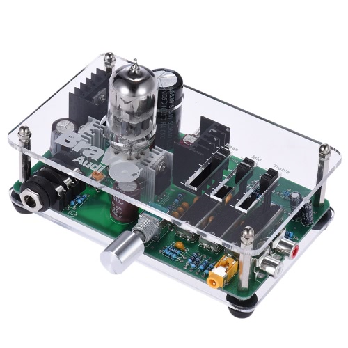 Bravo Audio V3 6922EH Tube Headphone Amplifier Amp 3 Band EQ Equalizer with Stereo RCA/ 3.5mm/ 6.35mm Jacks