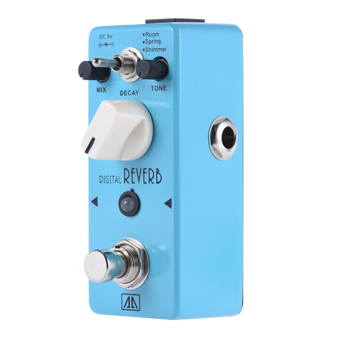 AROMA AOV-5 numérique Reverb Effet Guitare Pédale 3 modes d'alliage d'aluminium du corps True Bypass