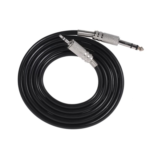

3.5mm 1/8" Male to 6.35mm 1/4" Male TRS Stereo Audio Cable Connector(2m / 6.6ft) for Electric Guitar Computer Mixing Console Ampli
