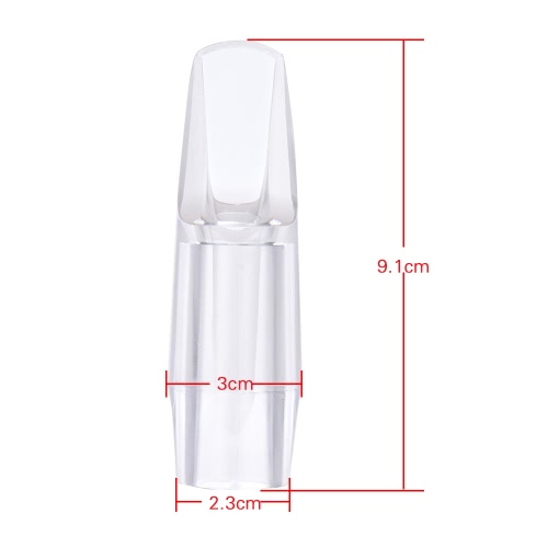 

1pc Plastic Alto Saxophone Sax Mouthpiece Accessory Transparent Durable Lightweight