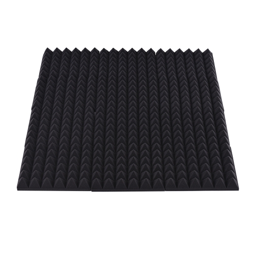 

12 Pack Studio Acoustic Foams Sponge Panels Tiles Absorption Sound Insulation Foam Rhombus Flame-retardant High Density 30 * 30cm/ 12 * 12in