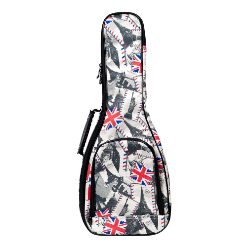 

ammoon 23" Concert Ukelele Ukulele Uke Bag Backpack Case 10mm Cotton Padding Durable Colorful with Adjustable Shoulder Strap Carry Handle