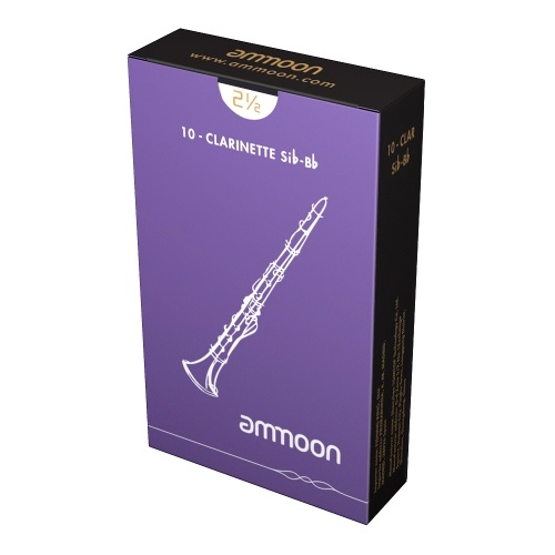 

ammoon Woodwinds Bb Clarinet Traditional Reeds Strength 2.5, 10pcs/ Box