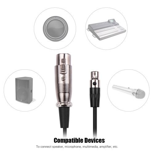 

Microphone Cable 3-Pin Mini XLR Connector to XLR Connector