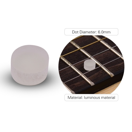 

100PCS Guitar Fretboard Markers Inlay Dots Fingerboard Neck Side Dot Luminous Material Diameter of 6mm