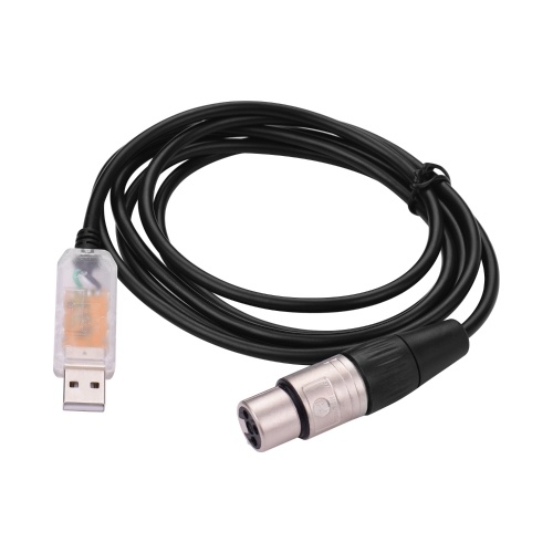 

RS485 DMX512 Converter Cable USB to 3Pin XLR Female Interface Computer Connecting Stage Lighting Devices LED Control Cable