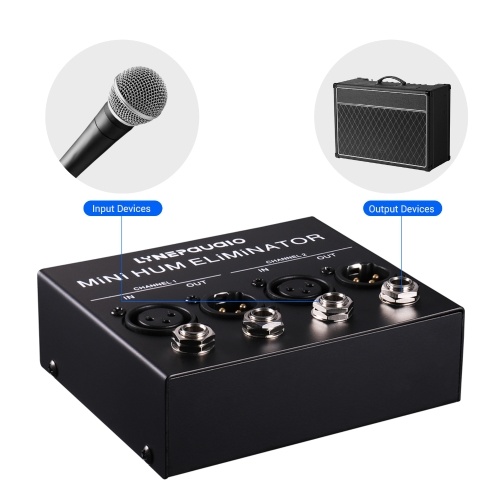 LYNEPAUAIO Compact Hum Eliminator Box 4 Channel Passive Buzz Destroyer Noise Canceller 