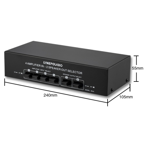 LYNEPAUAIO 4 In 2 Out Audio Switcher Audio Signal Selector Distributor Splitter Box 