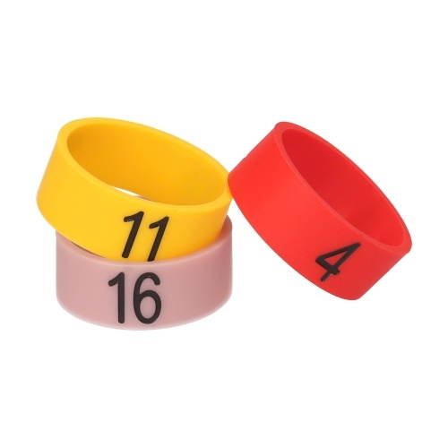 20 PCS Microphone Colored ID Rings Number 1 to 20 Multicolor Soft Silicone Ring for Distinguishing Different Microphones (Random Color) 